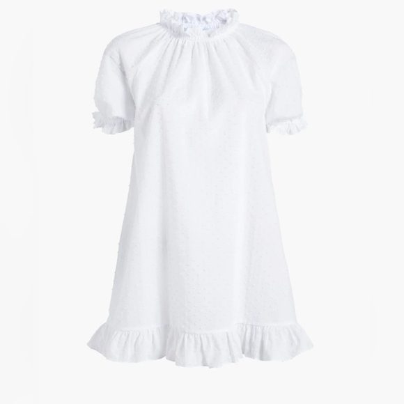 Hill House The Katherine Nap Dress In Sheer White Swiss Dot - Picture 8 of 9